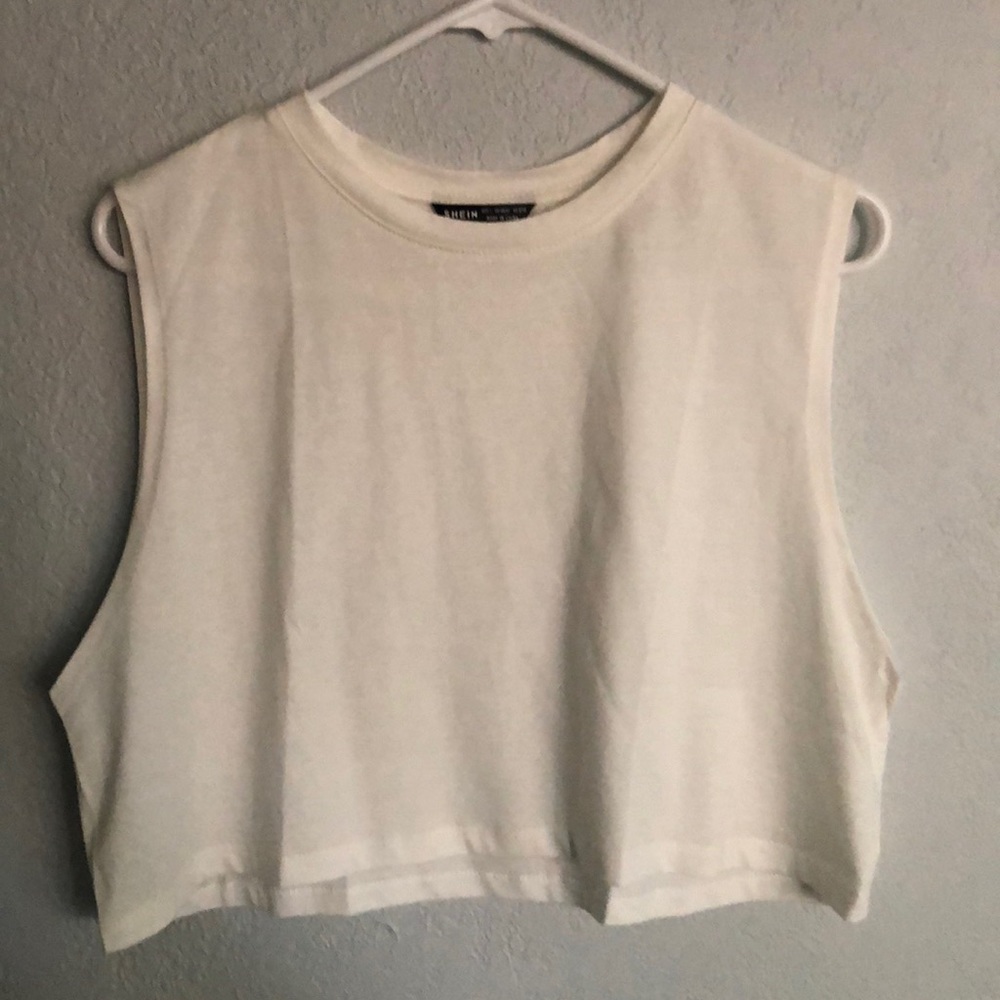 BRAND NEW! White Shein cropped tank top!